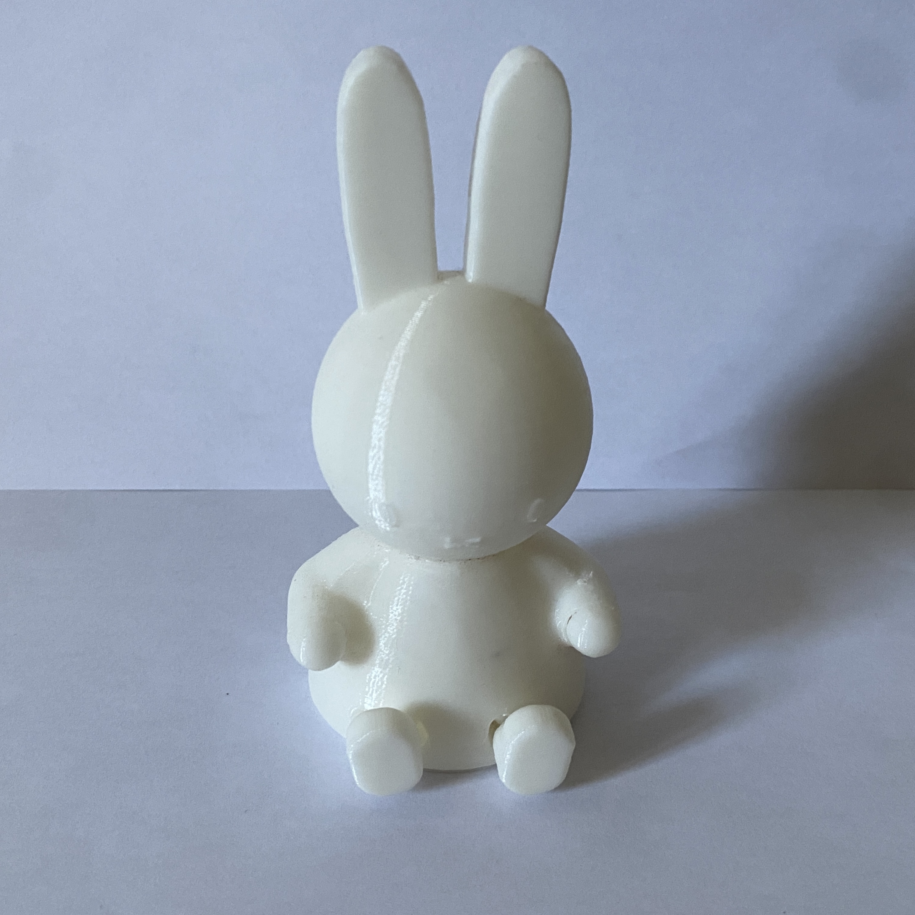 The front view of my 3D printed Miffy model.